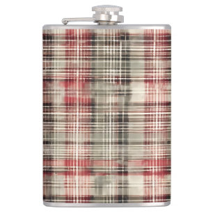 Flasques Une série de dessins floraux tartan de Noël #2