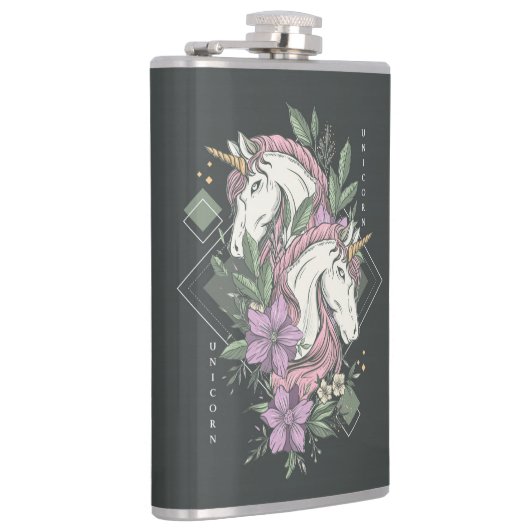Flasques Unicornes et fleurs (Droite)