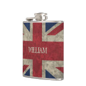 Flasques Union Jack | Grunge British Flag Personnalisé (Gauche)