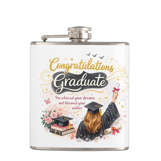 Flasques Unique Class of 2026 Graduation Gift Flask (Devant)