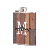 Flasques Unique ferme en bois rustique Monogram (Gauche)