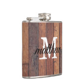 Flasques Unique ferme en bois rustique Monogram (Droite)