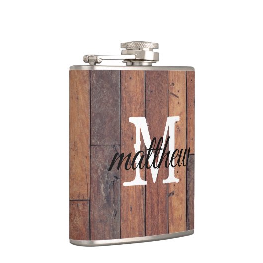 Flasques Unique ferme en bois rustique Monogram (Droite)