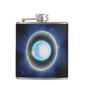 Flasques Uranus planétaire avec anneaux et lunes Image JWST (Devant)