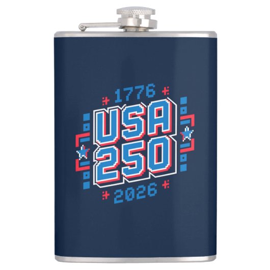 Flasques USA 250 - 1776 à 2026 Pixel Art (Devant)