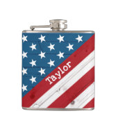 Flasques USA Patriotique Juillet 4 Russe Bois Drapeau améri (Devant)