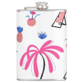 Flasques Vacances d'été : Palm Trees Ananas Motif (Devant)