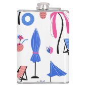 Flasques Vacances d'été : Palm Trees Ananas Motif (Dos)