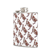 Flasques Vache Brown et blanche Silhouette (Gauche)