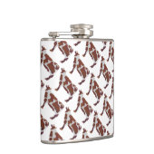 Flasques Vache Brown et blanche Silhouette (Droite)