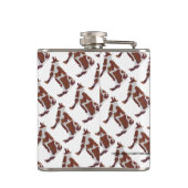 Flasques Vache Brown et blanche Silhouette (Dos)