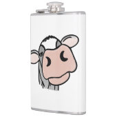 Flasques vache de dessin animé noir blanc rose baiser gris (Gauche)