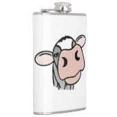 Flasques vache de dessin animé noir blanc rose baiser gris (Droite)