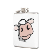 Flasques vache de dessin animé noir blanc rose baiser gris (Gauche)