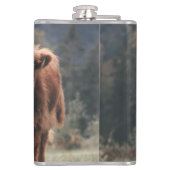 Flasques Vache de Highland calvaire herbe d'automne monogra (Dos)