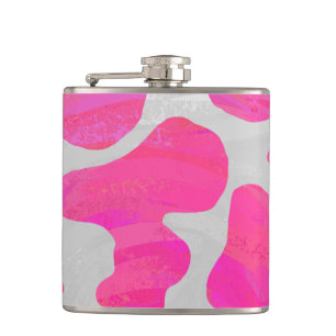 Flasques Vache rose et blanc chaud