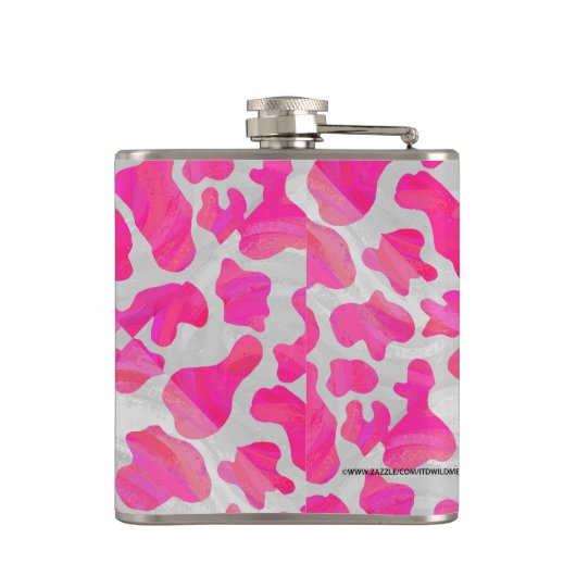 Flasques Vache rose et blanc chaud (Dos)