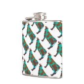 Flasques Vache Silhouette Brown et Turquoise (Gauche)