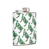 Flasques Vache Silhouette verte et blanche (Droite)