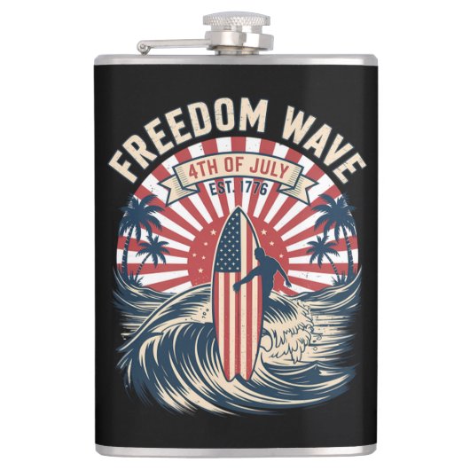 Flasques Vague de liberté 4 juillet (Devant)