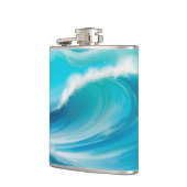 Flasques Vagues d'éclaboussure bleu Abstrait (Gauche)