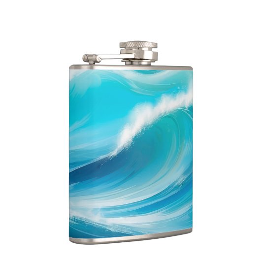 Flasques Vagues d'éclaboussure bleu Abstrait (Droite)