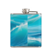 Flasques Vagues d'éclaboussure bleu Abstrait (Dos)