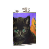 Flasques Van Gogh Kitten noir avec des tournesols (Droite)