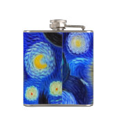 Flasques Van Gogh Starry Nuit Siamese Cat (Dos)
