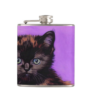 Flasques Van Gogh Style Chat pourpre
