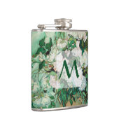Flasques Van Gogh Vase avec rose Roses Floral Art Monogramm (Droite)