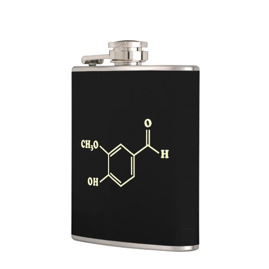 Flasques Vanille Vanillin Formule chimique moléculaire (Gauche)