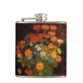 Flasques Vase Still Life avec Zinnias par Vincent van Gogh (Devant)