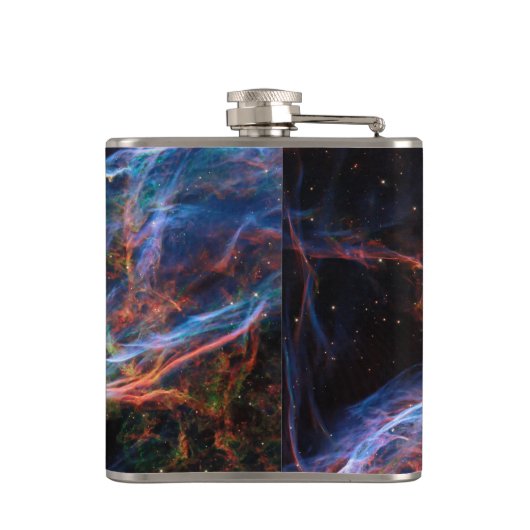 Flasques Veil Nebula Supernova Reste Télescope Hubble (Dos)