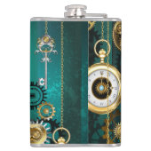 Flasques Veille bijoux Steampunk sur un Arrière - plan vert (Dos)