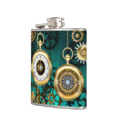 Flasques Veille bijoux Steampunk sur un Arrière - plan vert (Gauche)