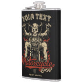 Flasques Vélo personnalisé Skeleton Motorcycle Shop Garage (Gauche)