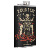 Flasques Vélo personnalisé Skeleton Motorcycle Shop Garage (Droite)