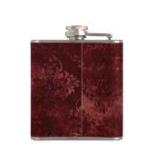 Flasques Velvety Henna Damask | Grunge rouge (Dos)