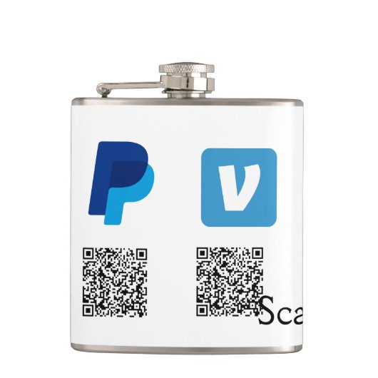 Flasques Venmo paypal scan pour payer ajouter q r code logo (Devant)