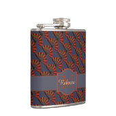 Flasques Ventilateurs d'antiquités japonais rouges personna (Droite)