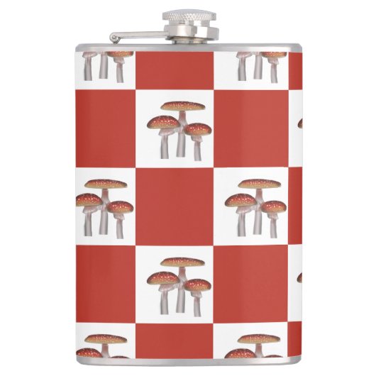 Flasques Vérification rouge avec champignon (Devant)