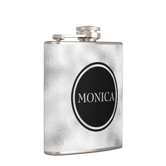 Flasques Verre de sol blanc monogramme (Droite)