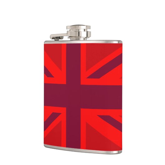 Flasques Version rouge Décor Union Jack britannique (Gauche)