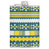 Flasques Vert bleu traditionnel Motif tribal (Devant)