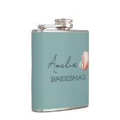 Flasques Vert de mer avec coquille personnalisé pour la mar (Droite)