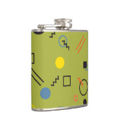 Flasques Vert, moderne, cool, tendance, urbain, Memphis mot (Droite)