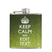 Flasques Vert olive Conserver Le Calme Avoir Votre Texte (Devant)