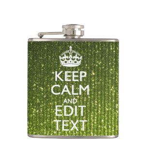 Flasques Vert olive Conserver Le Calme Avoir Votre Texte