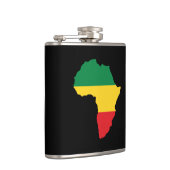 Flasques Vert, or et drapeau rouge de l'Afrique (Droite)